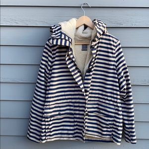 Sherpa lines striped Gap jacket